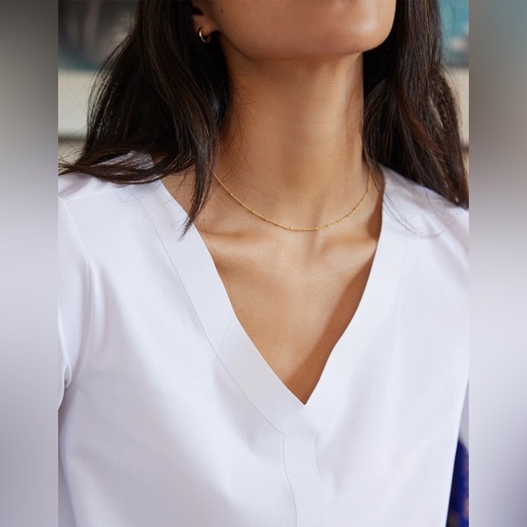 ADAY Something Tailored Shirt Technical Silk in White- Still Full Price - Picture 15 of 16